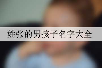 姓张的男孩子名字大全