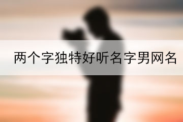 两个字独特好听名字男网名